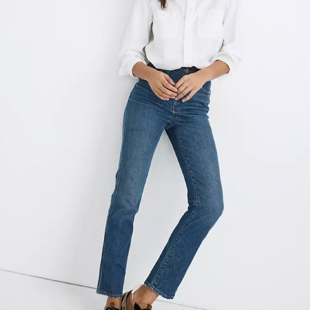Madewell Stovepipe High Waisted Straight Jeans